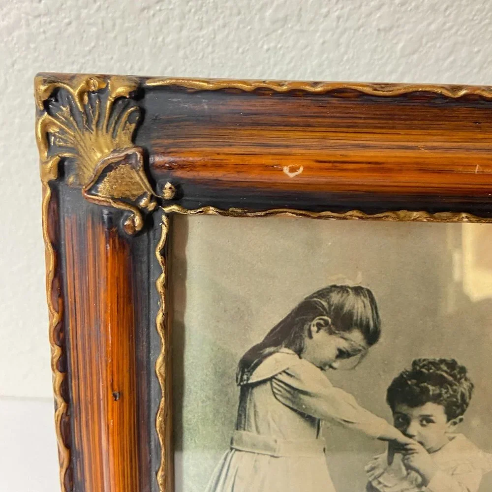 Vintage Wooden Picture Frame Made in Taiwan